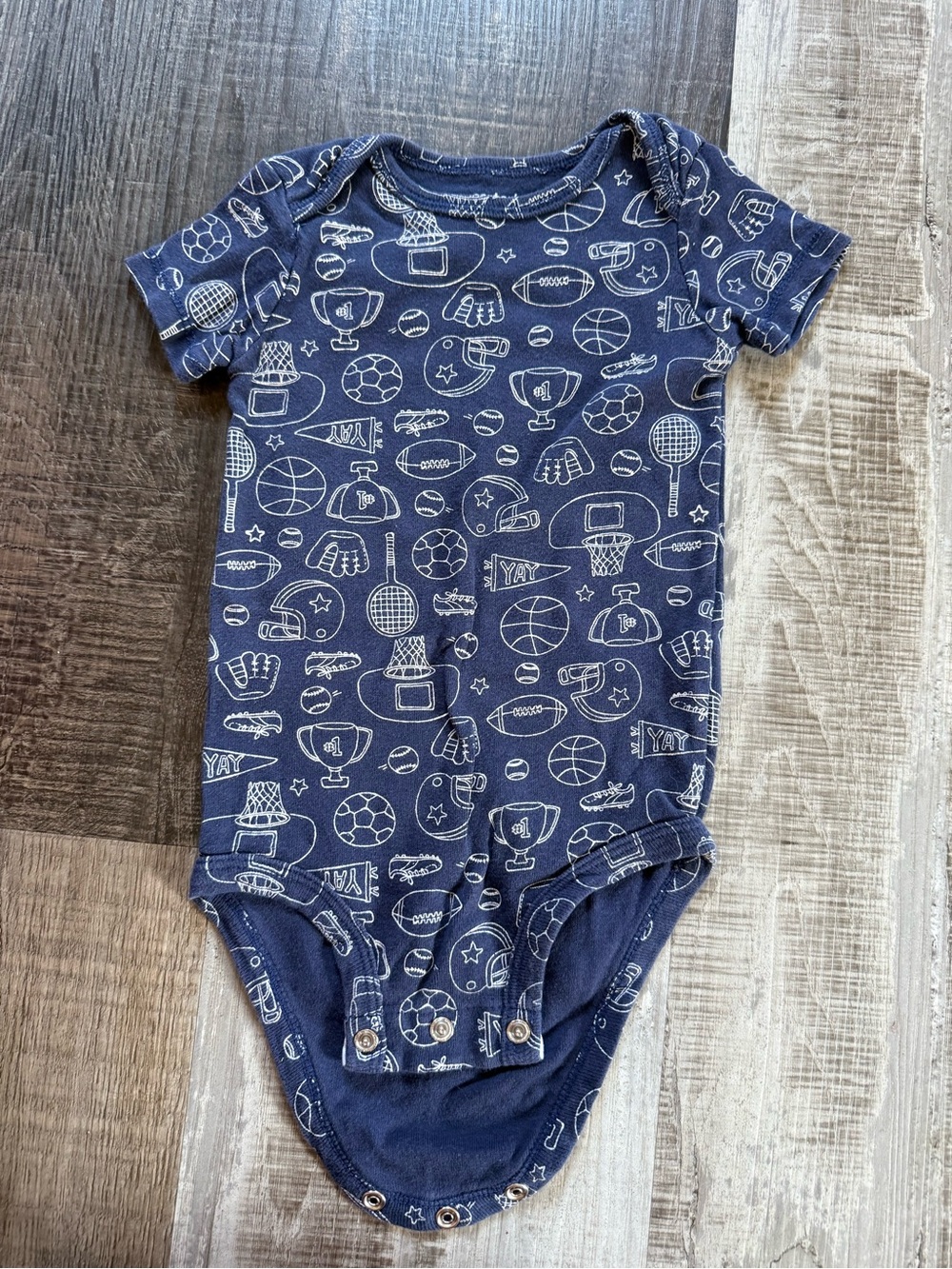 Carter's Navy Sports Icon Short-Sleeve Bodysuit